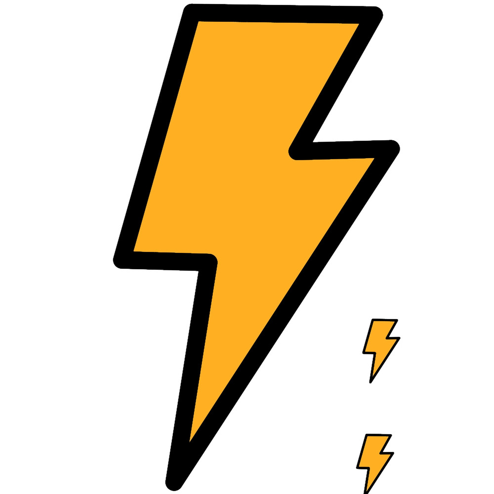 Orange Lightning Bolt Pack - Cool Motorcycle Helmet iPhone Or Laptop s Set Graphic .png