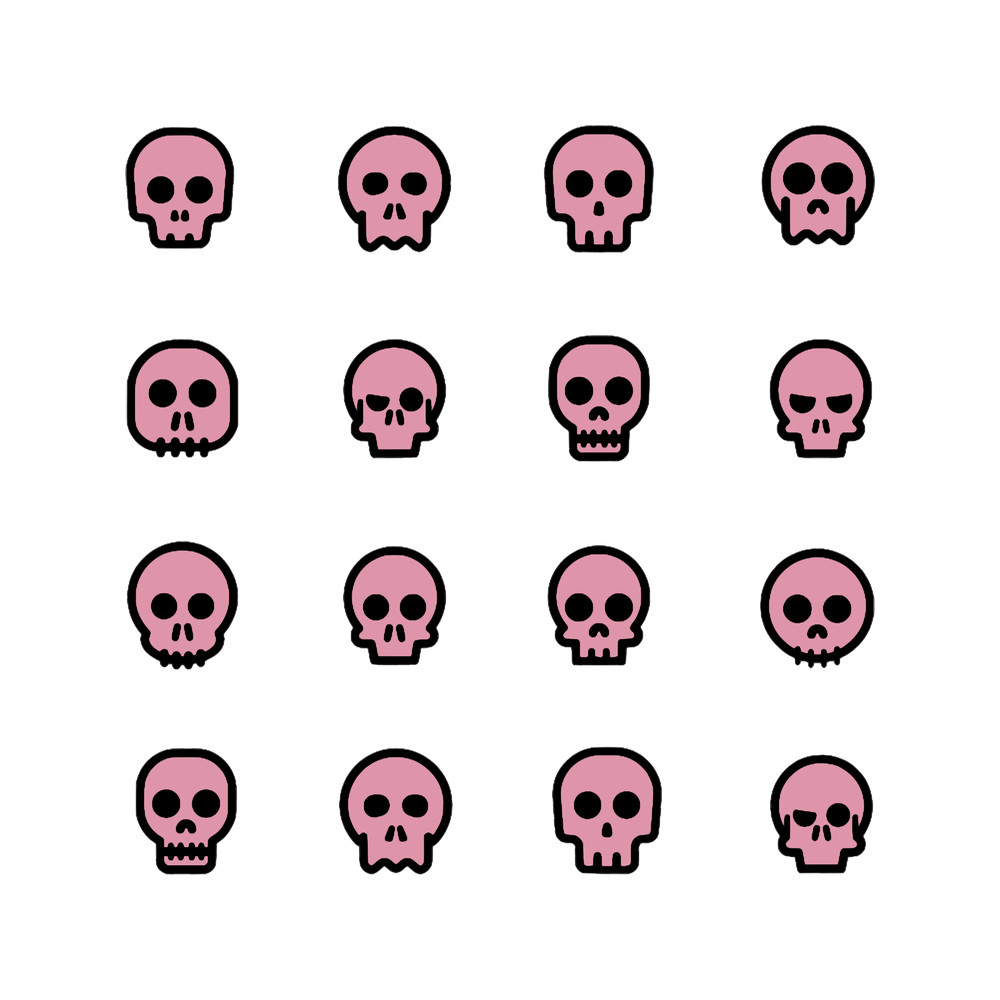 Pink Skulls Pack - Cute Funny Aesthetic Skulls Bundle.png
