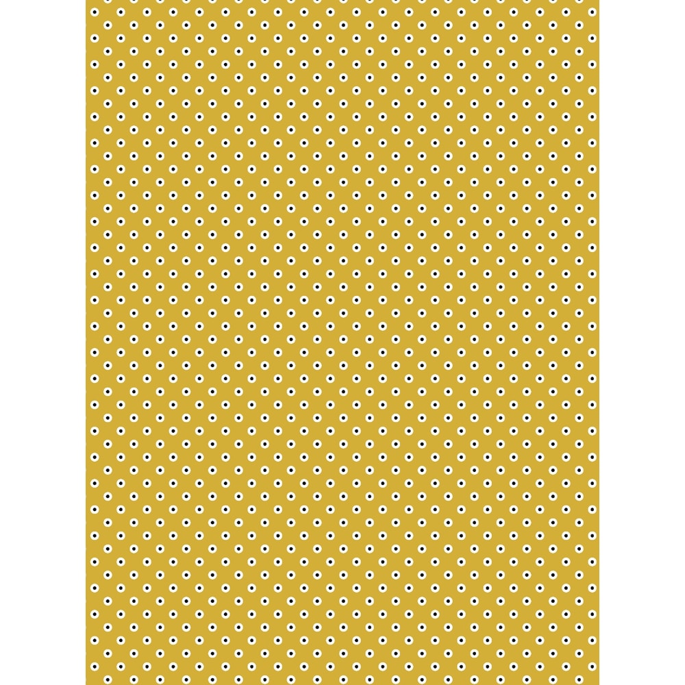 Tiny Black and White on Gold Polka Dots- 3 Color Polka Dot Pattern Graphic .png