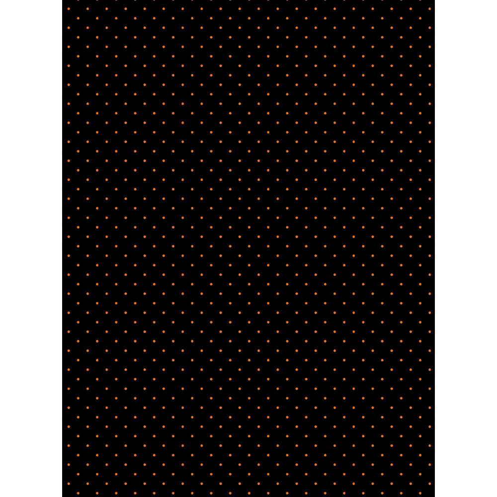 Tiny Pumpkin Orange on Black Polka Dots Graphic .png