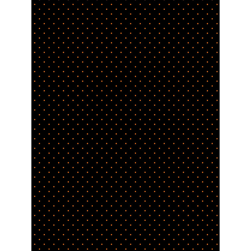 Tiny Pumpkin Orange on Black Polka Dots Graphic .png