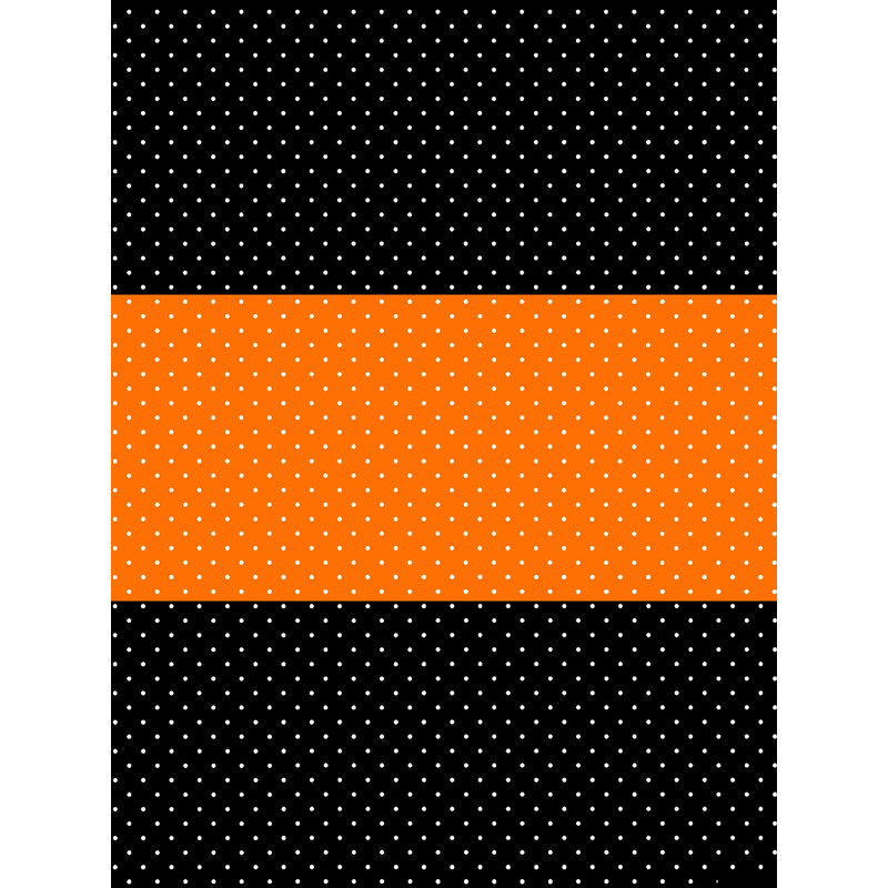 Tiny White Polka Dots on Orange and Black Stripes Graphic .png