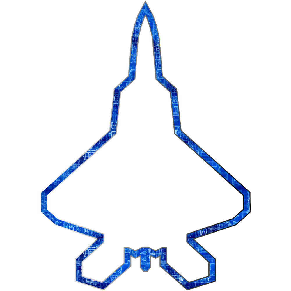 F-22 Raptor fighter jet - from blueprint to shape .png