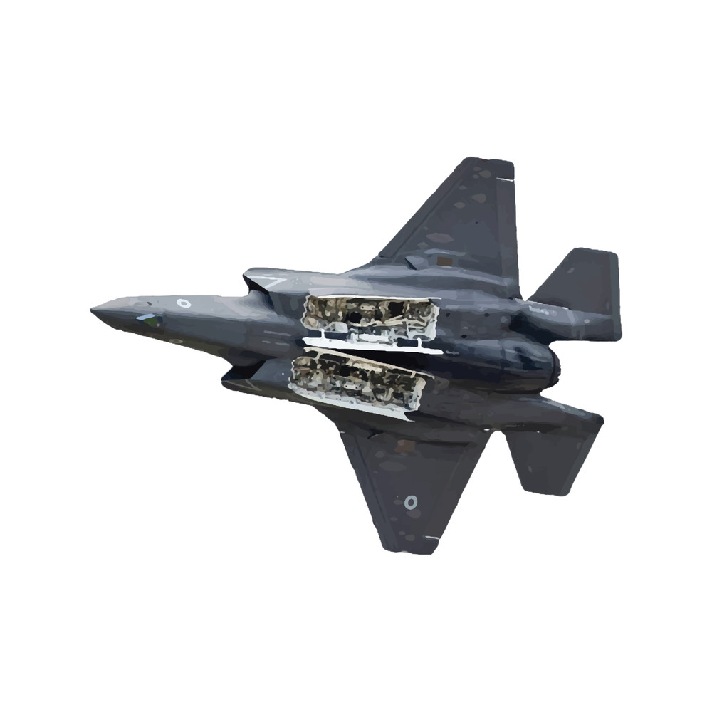 Lockheed Martin F 35 Lightning Fighter Jet under side Bomb Bay US Air Force .png