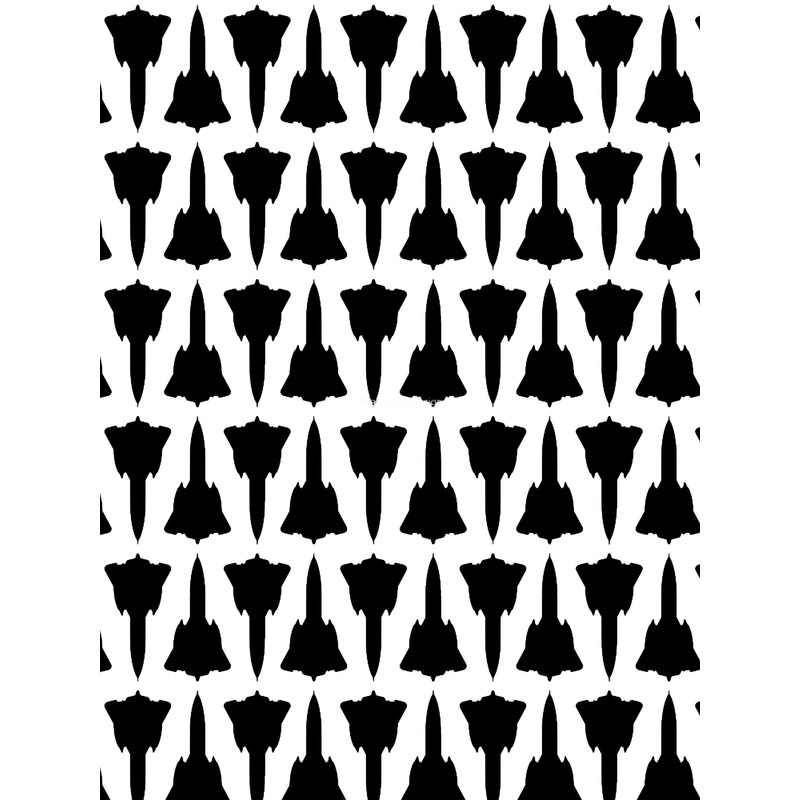 Lockheed SR-71 Blackbird - Black Pattern Design Graphic .png