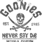 The Goonies - Never Say Die - Grey on Black.png