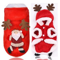 Festive Furry Flannel: Santa Paws Edition - Cozy Reindeer Antlered Christmas Pet Costume for Dogs and Cats