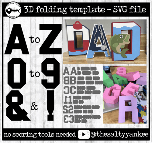 3D Letters SVG, 3D Numbers SVG, 3D Letters and Numbers SVG, 3D Alphabet Numbers and Symbols SVG