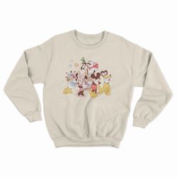vintage mickey mouse and friends disney group disneyland love funny sarcastic valentines day crewneck sweatshirt