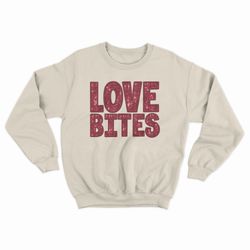 love bites leopard disco valentine's day gift shirt love crewneck sweatshirt matching sweater