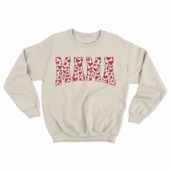 mama hearts valentine day gift for mother shirt crewneck sweatshirt matching sweater
