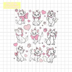 disney marie cat emotions love disney the aristocats valentines day svg png digital download sublimation trending shirt