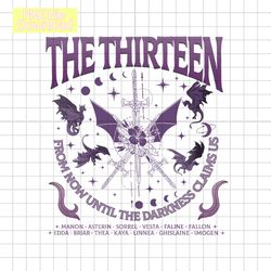 the thirteen throne of glass dark academia manon blackbeak tee bookish merch design svg png digital download sublimation
