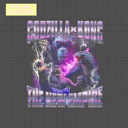 godzilla x kong the new empire 2024 godzilla movie kong and godzilla design svg png digital download sublimation