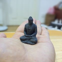 Miniature Tiny Buddha Sit in Meditation Figure - Buddha Monk Statue- Fairy Garden and Terrarium Accessories