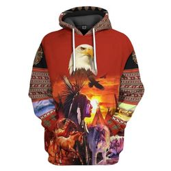 3d unique native america tshirt hoodie apparel