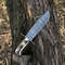 Custom Handmade 15Inch Damascus Steel Bowie Knife With Stag Handle And Brass Guard Evergreen Cutlery 1