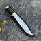 Custom Handmade J2 Steel Crocodile Dundee Bowie Knife With Brass Guard And Leather Handle Evergreen Cutlery 3