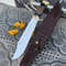 Custom Handmade J2 Steel Crocodile Dundee Bowie Knife With Brass Guard And Leather Handle Evergreen Cutlery 4