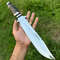 Custom Handmade J2 Steel Bowie Knife With Stag Horn Handle And Steel Guard Includes Leather Sheath Evergreen Cutlery 0
