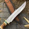 Custom Handmade J2 Steel Bowie Knife With Rosewood Bone And Brass Guard Handle Evergreen Cutlery 1