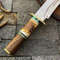 Custom Handmade J2 Steel Bowie Knife With Rosewood Bone And Brass Guard Handle Evergreen Cutlery 2