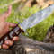 Custom Handmade 105Inch Damascus Steel Bowie Knife With Rosewood Handle And Damascus Guard Evergreen Cutlery 0