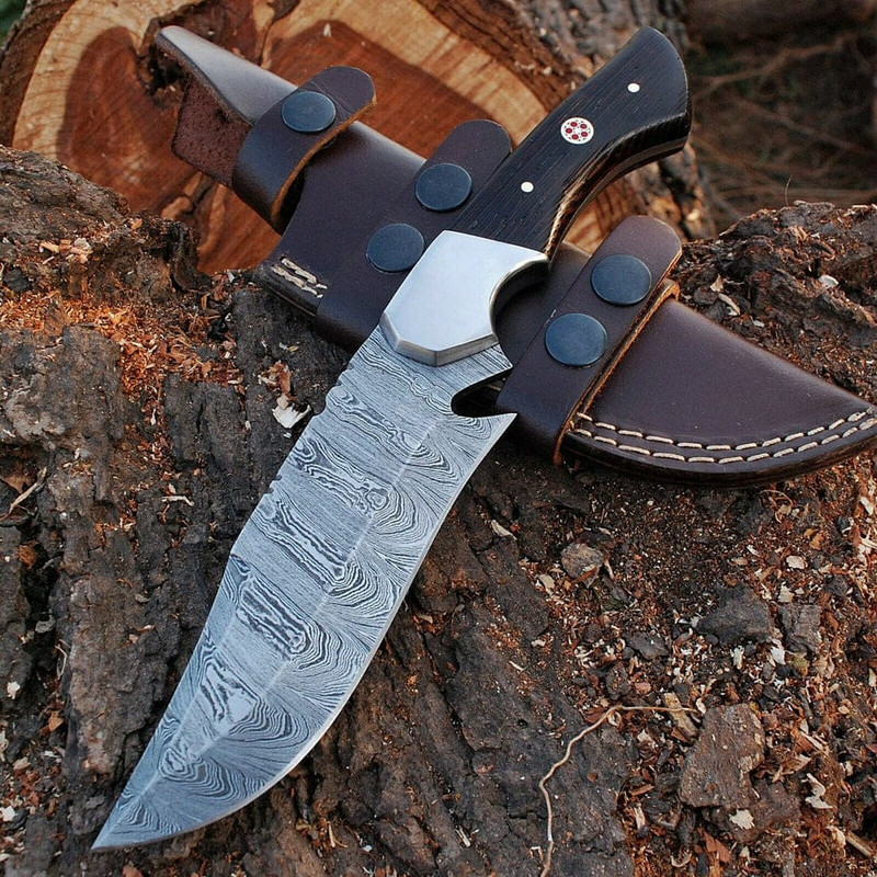 Fixed Blade Custom Handmade Damascus Steel Hunting Knife Skinner Knife Bowie Knife EDC Fixed Blade Knife 0