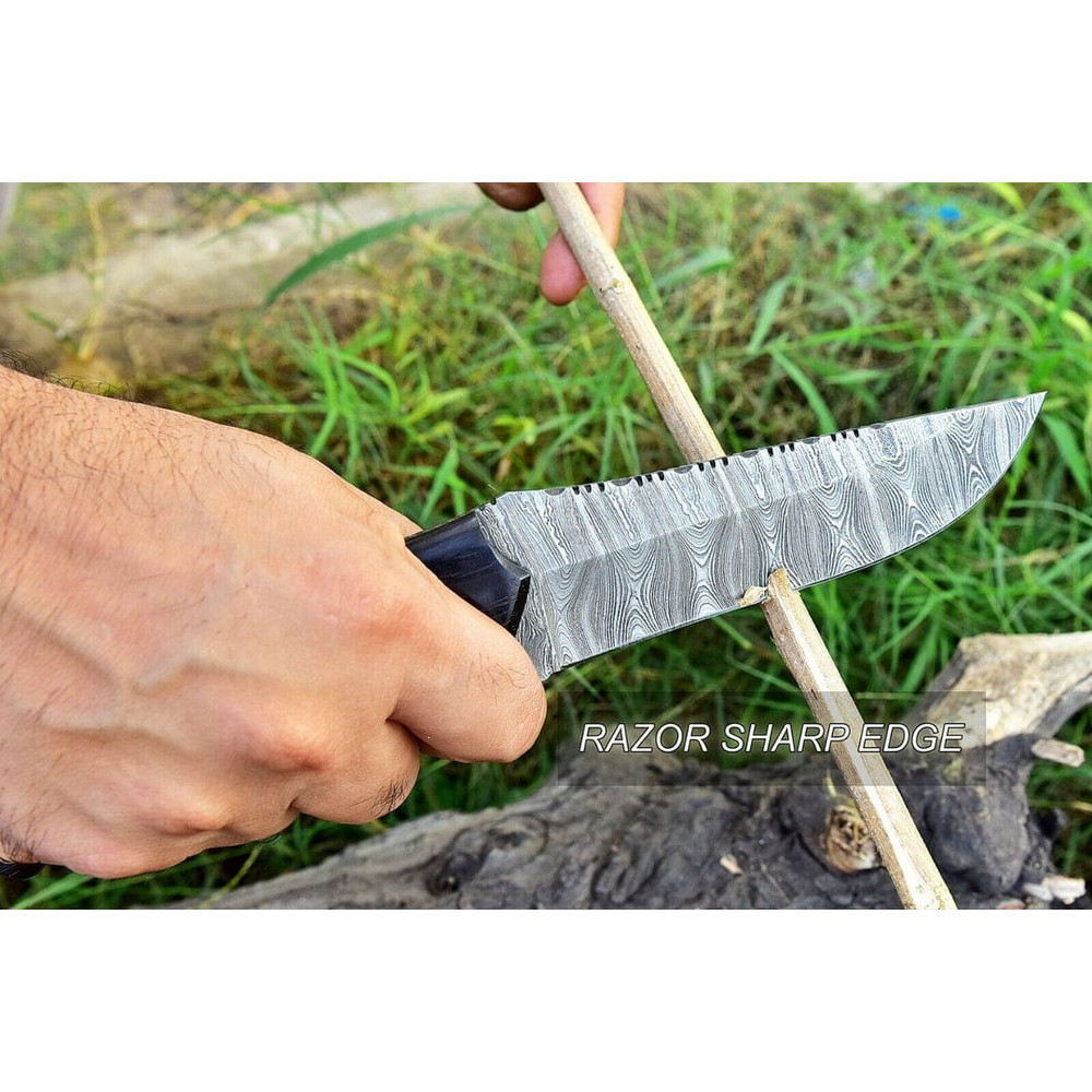 Custom Handmade Damascus Steel Hunting Knife Bowie Knife Fixed Blade Knife Skinner Knife 3