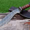 Damascus Steel Kukri Knife  Leather Sheath 17inches HAND FORGED Fixed Blade EC 0