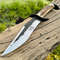 Damascus KnivesHandmade Damascus Knives 15Stag Antler HandleD2 SteelForged KnifeEngraved Knife Hunting Bowie Knife 0