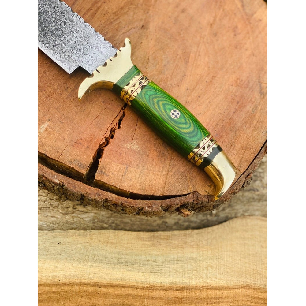 Custom Made Damascus Tool Steel High Quality Crocodile Dundee Bowie Rambo Knife Fathers Day Gift Gift For Him USA Knife 2