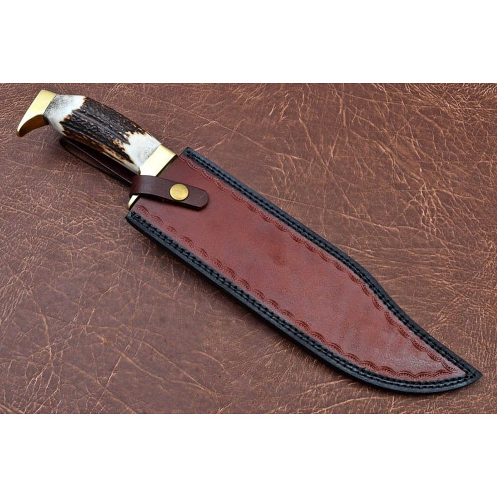 Handmade Bowie Knife Rambo Knife Sharp Cutting Edge Blade Antler Handle Best Gift Item Christmas Gift New Year Gift 4