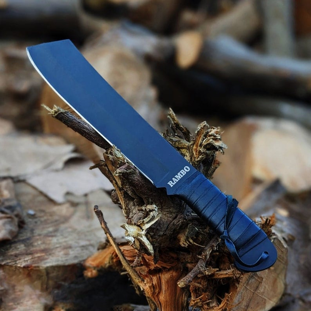 Handmade John Rambo Movie Replica Knife With Leather Sheath Personalized Knife Gift For Him Christmas Gift EC 3
