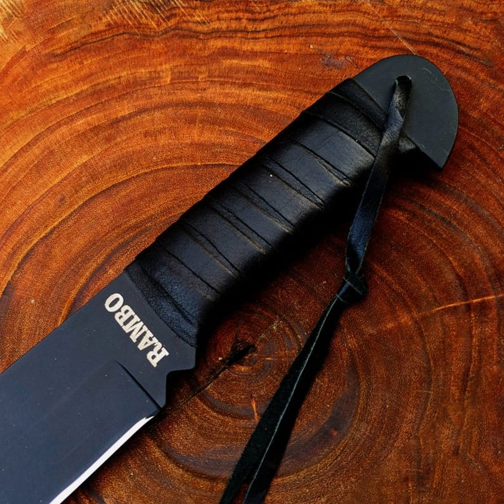 Handmade John Rambo Movie Replica Knife With Leather Sheath Personalized Knife Gift For Him Christmas Gift EC 5