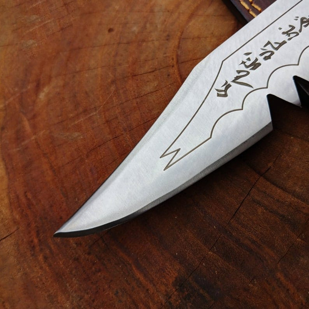 Rubys Demon Killing Replica Knife Rubys Cosplay Prop Real Antler Handle With Leather Sheath Christmas Gift EC 4