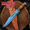 Handmade 18 Rambo Movie Replica Hunting Survival Bowie Knife Fixed Blade Knife With Leather Sheath Christmas Gift EC 0