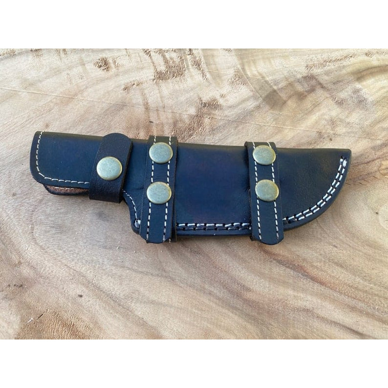 Hammered Damascus Tracker Knife With Stag Antler Handle Hunting Knife Includes High Quality Leather Sheath Best Gift 5