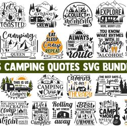 camping svg bundle adventure travel explore camper quotes sayings travelling cricut