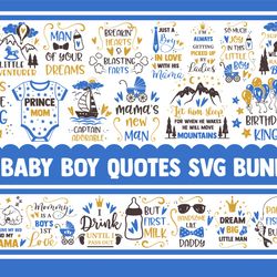 Baby boy svg bundle newborn baby onesie designs quotes toddler welcome hello world png