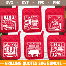 Pot holder svg bundle bbq grill grilling master kitchen funny quotes designs chef cooking cricut