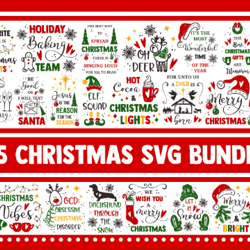 christmas svg bundle winter snowflake deer santa holiday jesus merry nativity designs