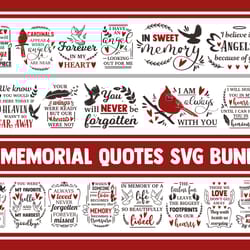 memorial svg bundle in loving memory cardinal your wings were ready remembrance christian quotes designs