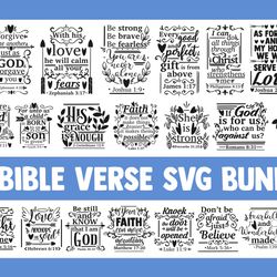 bible verse svg bundle christian blessed religious quotes sayings jesus believe