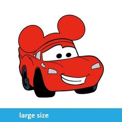 lightning mcqueen mickey ears cars pixar jpeg image cartoon digital file