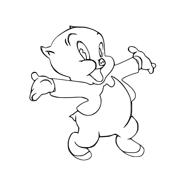 Porg Colouring 20 pages Porky Pig coloring-cartoon coloring for kids -color | Inspire ...