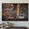 Awesome Lion - Let Your Faith Be Bigger Than You Fear Canvas Wall Art - Bible Verse Canvas - Scripture Canvas Wall Art.jpg