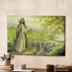 Feed My Sheep Canvas - He Is Risen Canvas - Empty Tomb Wall Art - Easter Art - Christian Canvas - Jesus Home Decor