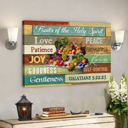 Fruits Of The Spirit Wall Art - Fruit Of The Spirit Canvas Art - Christian Canvas - Fruits Of The Holy Spirit Art For De