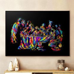 The Last Supper Canvas - Jesus Canvas Wall Art- Christian Gift - Jesus Canvas Painting - Jesus Canvas Art